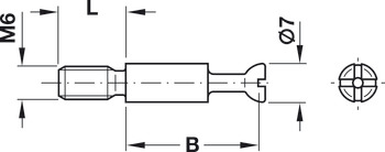 Verbindungsbolzen, Häfele Minifix® S100, mit Gewinde M6