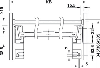 Vierfach-Abfallsammler, für Matrix Box P, 2 x 8 und 2 x 17 Liter