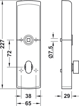 Türterminal-Module, DT 400 FH, Dialock, mit Drehknauf, Tag-it™ ISO