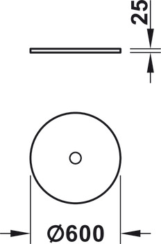 Decken- und Wandabsorber, Rossoacoustic, Disc'n Dots, Modell R 600