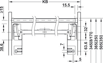 Vierfach-Abfallsammler, für Matrix Box P, 2 x 8 und 2 x 17 Liter