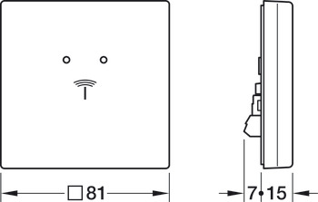 Wandleser-Set, Häfele Dialock WRU 400, Häfele Design, 81 x 81 mm