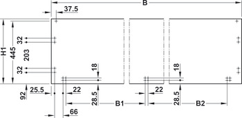 Schiebetürbeschlag, Finetta F-Line32 23B, Garnitur