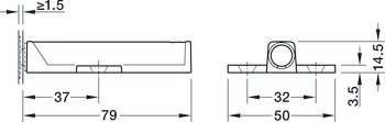 Kreuzadapterplatte, Blum Modell 956A1501