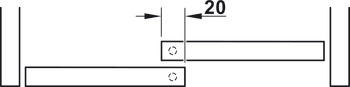 Schiebetürbeschlag, Häfele Slido F-Line12 20A, Garnitur