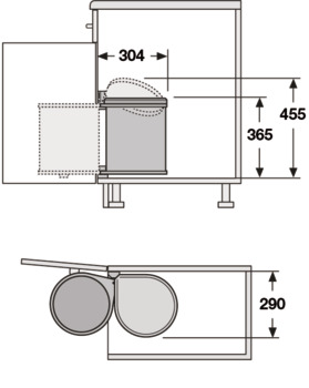 Poubelle simple, 15 litres, Hailo Mono