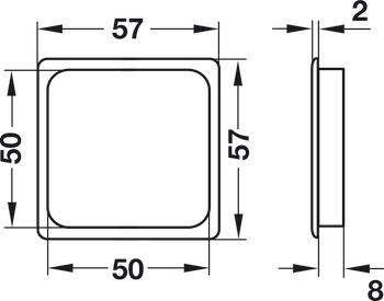 grille d'aération, plastique, fendu