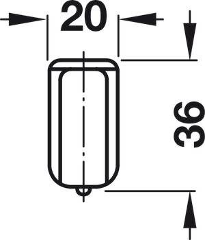 Support de cintres, à visser sous le fond ou le fond supérieur, capacité de charge 30–35kg