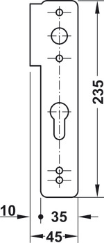 Set de ferrures coupe-feu, pour PED 100, selon norme EN 1125, Startec