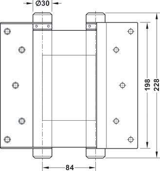 paumelle de porte va-et-vient, Startec, pour portes à recouvrement jusqu'à 70 kg