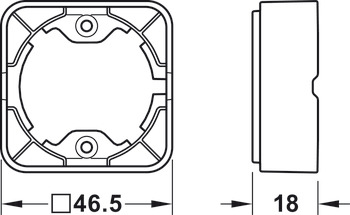 station de charge USB, Häfele Loox5, USB-A / USB-C, 12 V