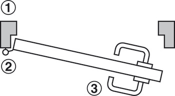 garniture de terminal de porte, DT 210 FH, Dialock pour portes coupe-feu/coupe-fumée, sans bouton tournant, Tag-it<sup>TM</sup> ISO