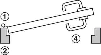 garniture de terminal de porte, DT 210 FH, Dialock pour portes coupe-feu et coupe-fumée, avec bouton tournant, Tag-it<sup>TM</sup> ISO