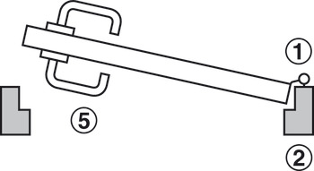 garniture de terminal de porte, DT 210 FH, Dialock pour portes coupe-feu et coupe-fumée, avec bouton tournant, Tag-it<sup>TM</sup> ISO