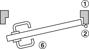 garniture de terminal de porte, DT 210 FH, Dialock pour portes coupe-feu et coupe-fumée, avec bouton tournant, Tag-it<sup>TM</sup> ISO