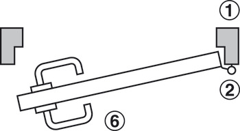 garniture de terminal de porte, DT 210 FH, Dialock pour portes coupe-feu/coupe-fumée, sans bouton tournant, Tag-it<sup>TM</sup> ISO