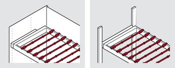 Barre d'accrochage de porte-pantalons, pour cadre coulissant Häfele Dresscode, acier, plastique