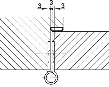 Paumelle à visser, dimension 127 mm, poids de porte ≤80 kg