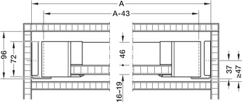 Tiroir insert pour bijoux, Kesseböhmer Conero, 72 H