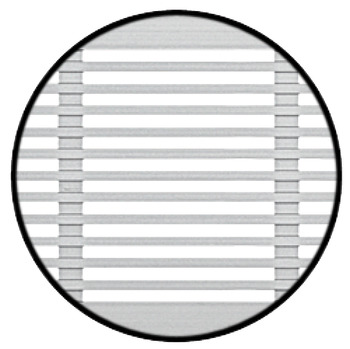 grille d'aération, Aluminium avec traverses rainurées