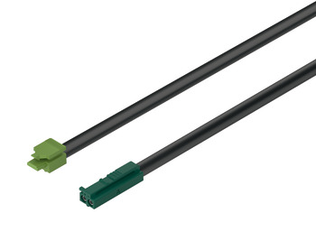 câble d'alimentation, pour Häfele Loox5 24 V modulaire avec connecteur à enficher 2 pôles (technique à 2 fils monochrome ou multi-blanc)